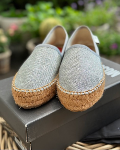 Espadrilky dámské Love Moschino stříbrné